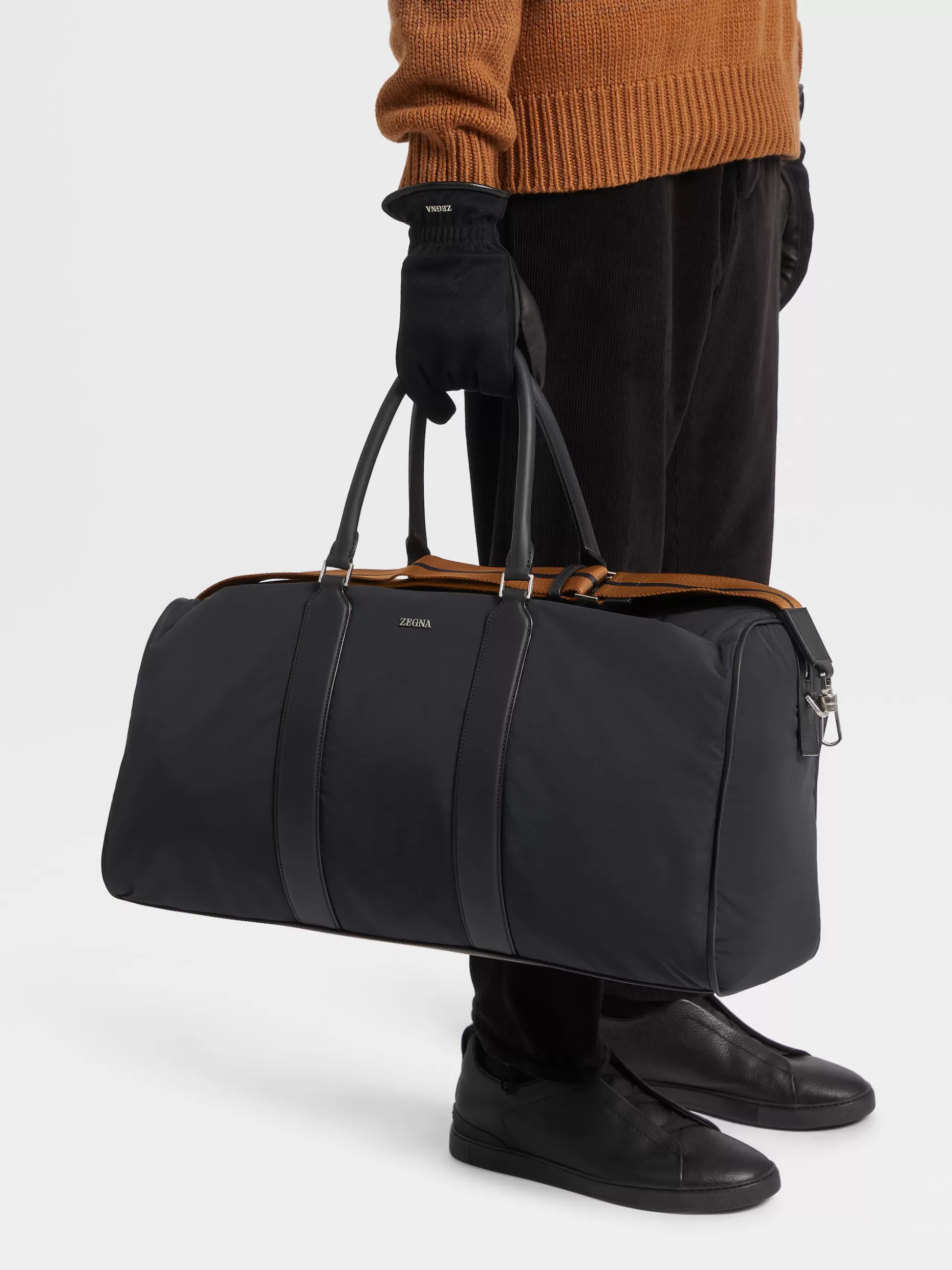 Men ZEGNA Technical Fabric Holdall 55 Bag