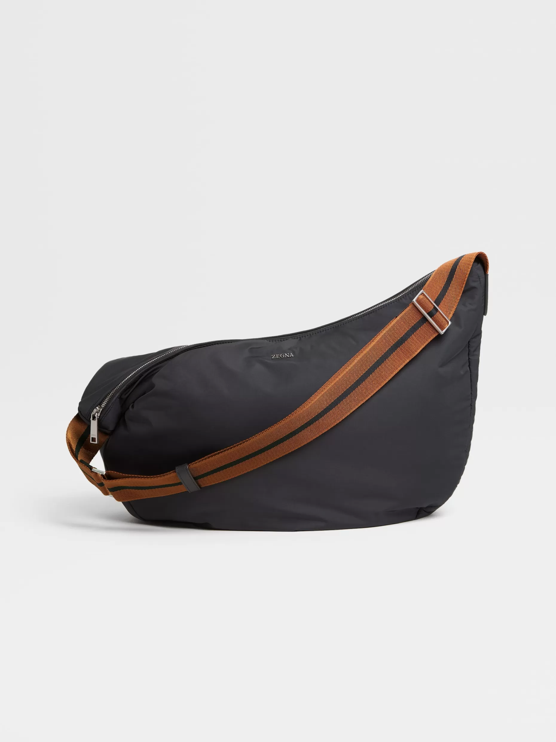 Men ZEGNA Technical Fabric Panorama Hobo Bag