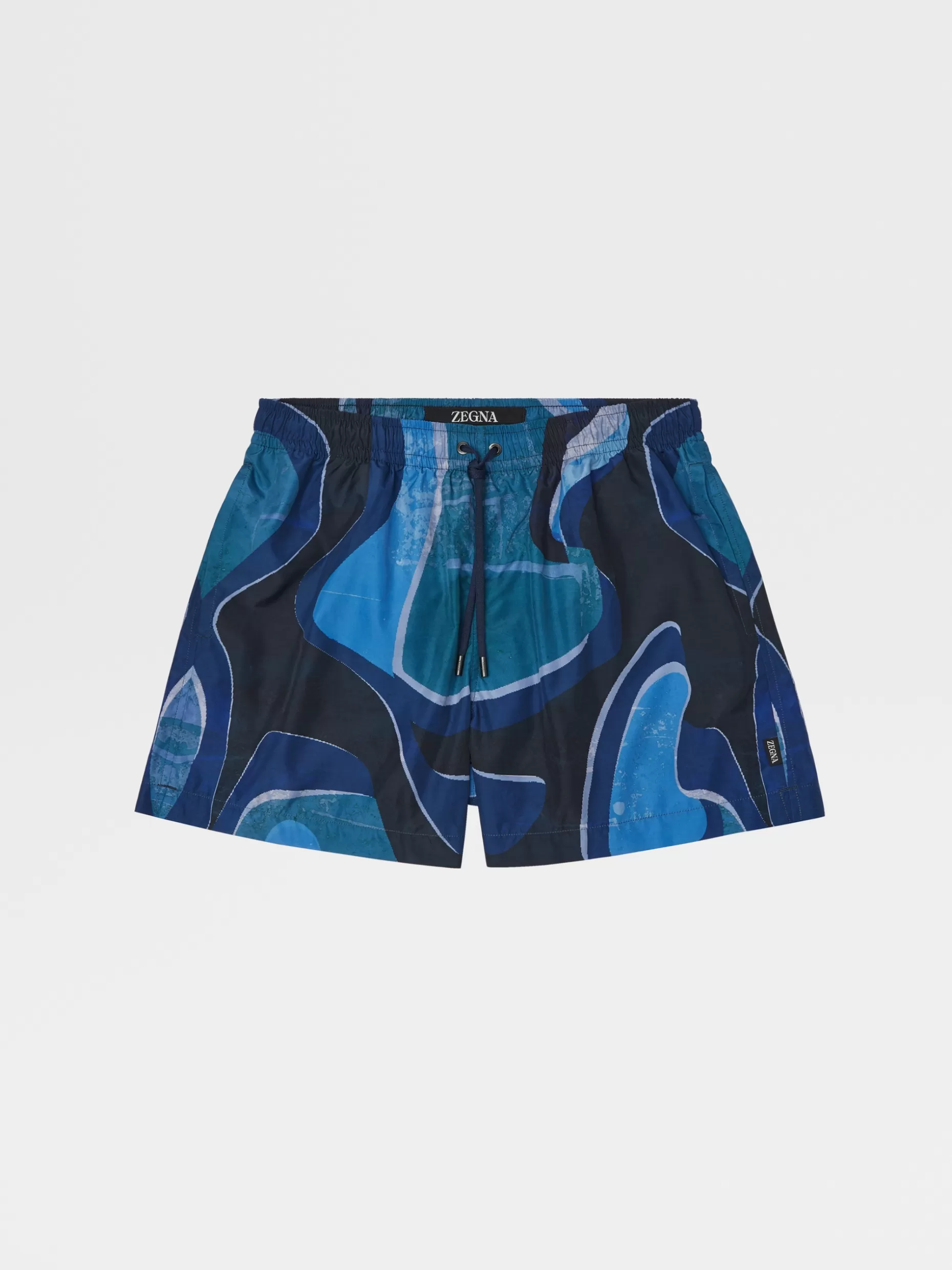 Men ZEGNA Technical Fabric Printed Swim Boxers