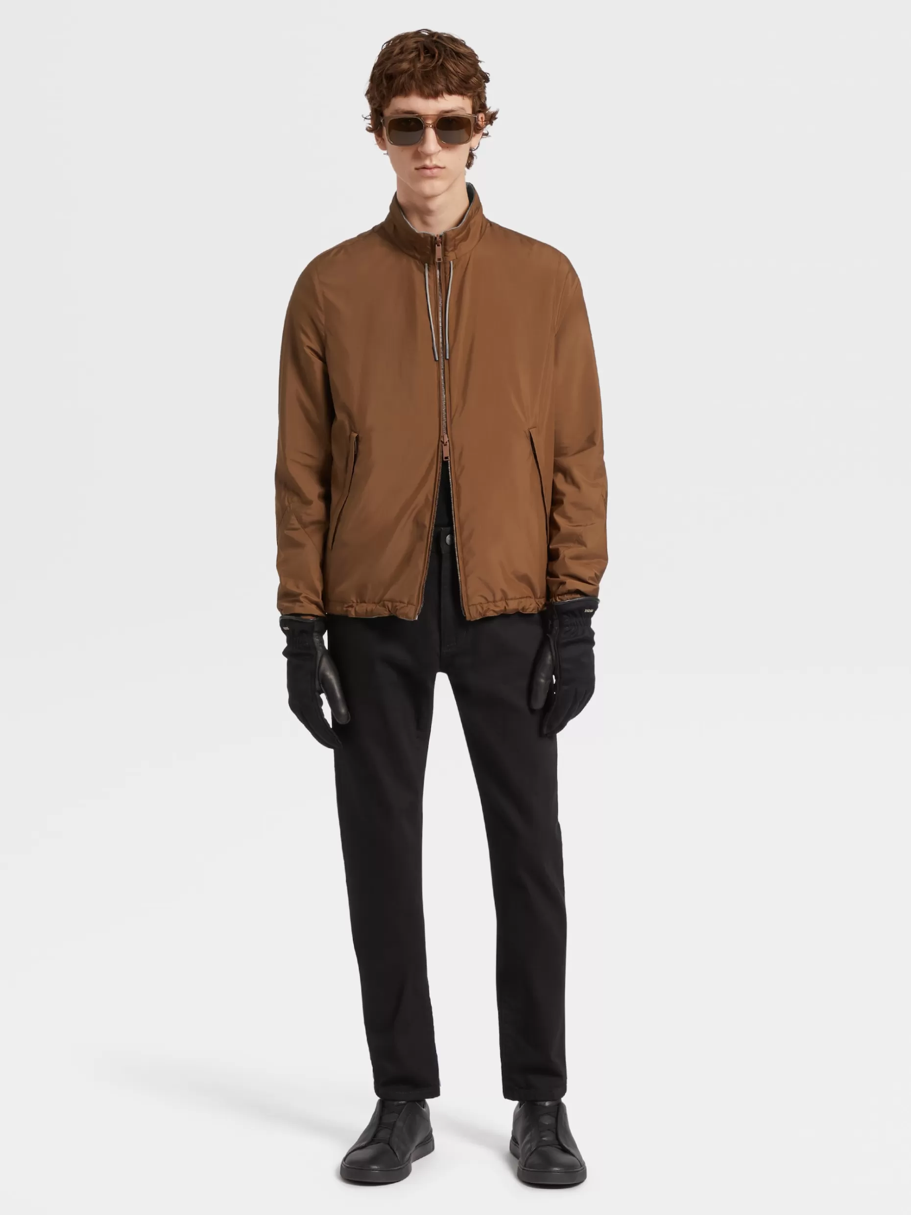 Men ZEGNA Technical Fabric Reversible Blouson