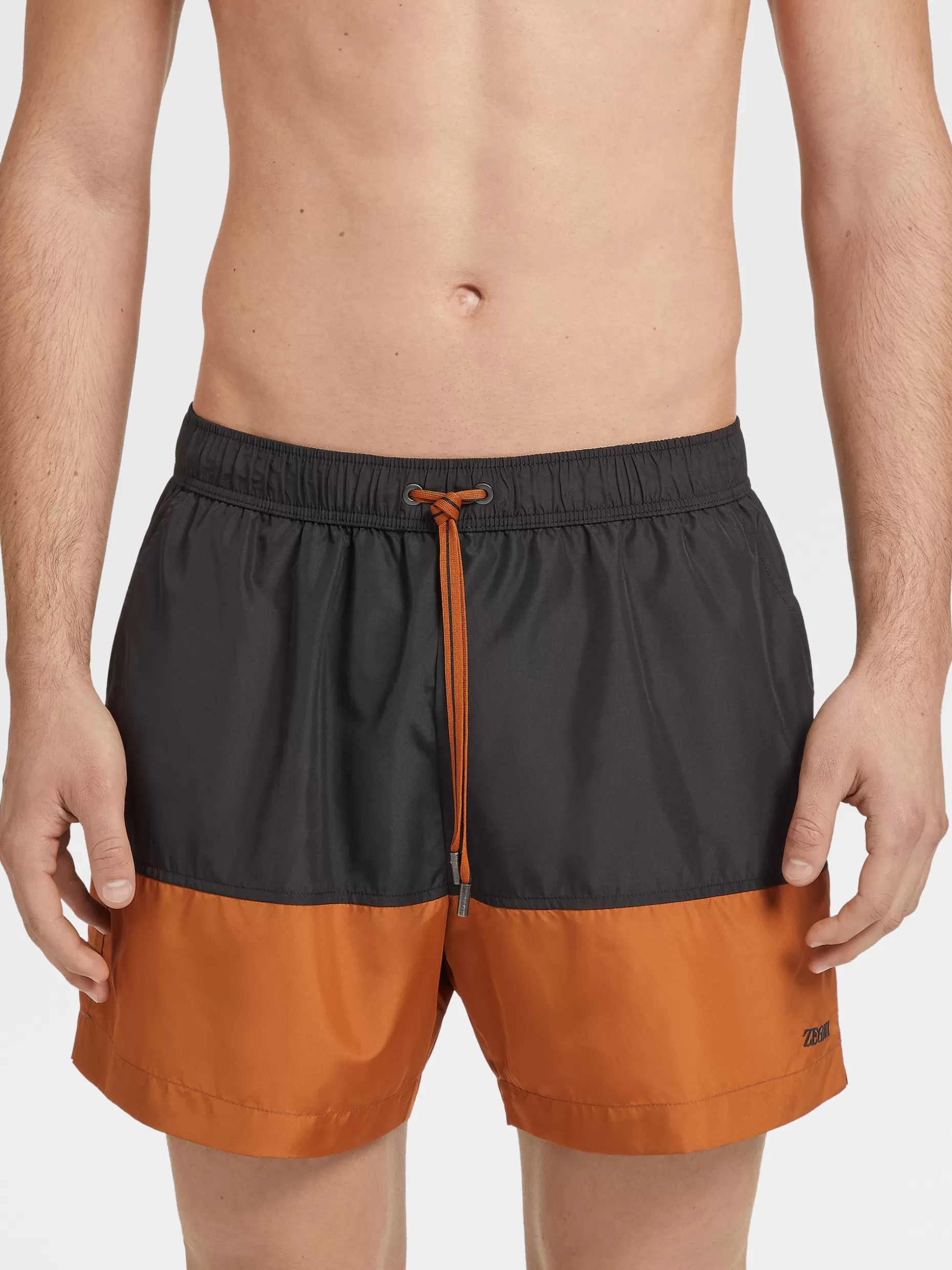 Men ZEGNA Technical Fabric Swim Shorts