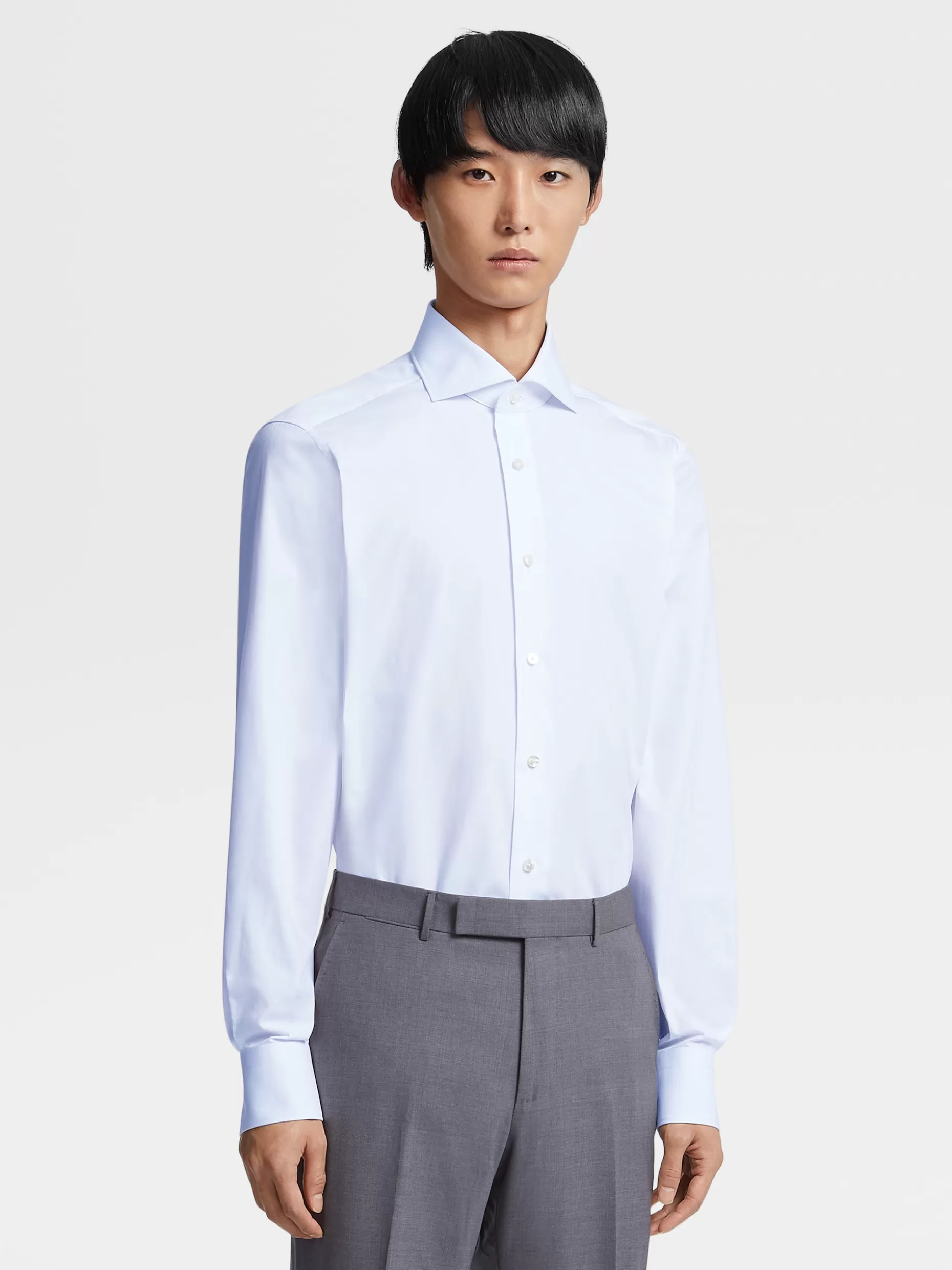 Men ZEGNA Trofeo™ Cotton Long-Sleeve Tailoring Shirt