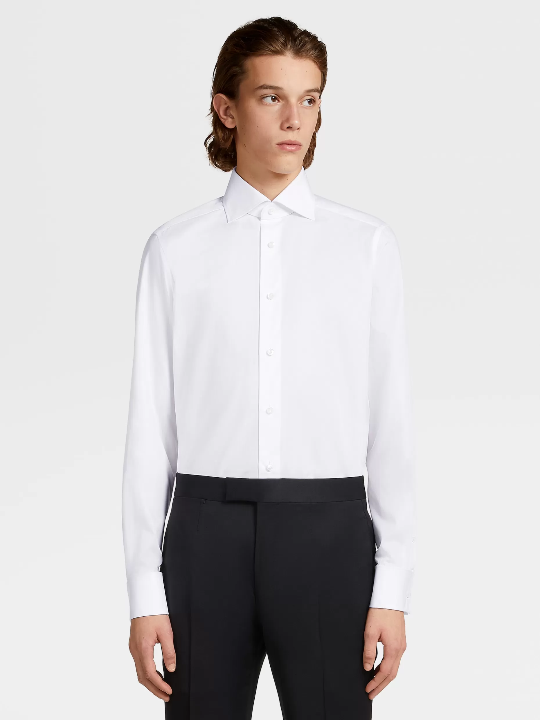 Men ZEGNA Trofeo™ Cotton Long-Sleeve Tailoring Shirt