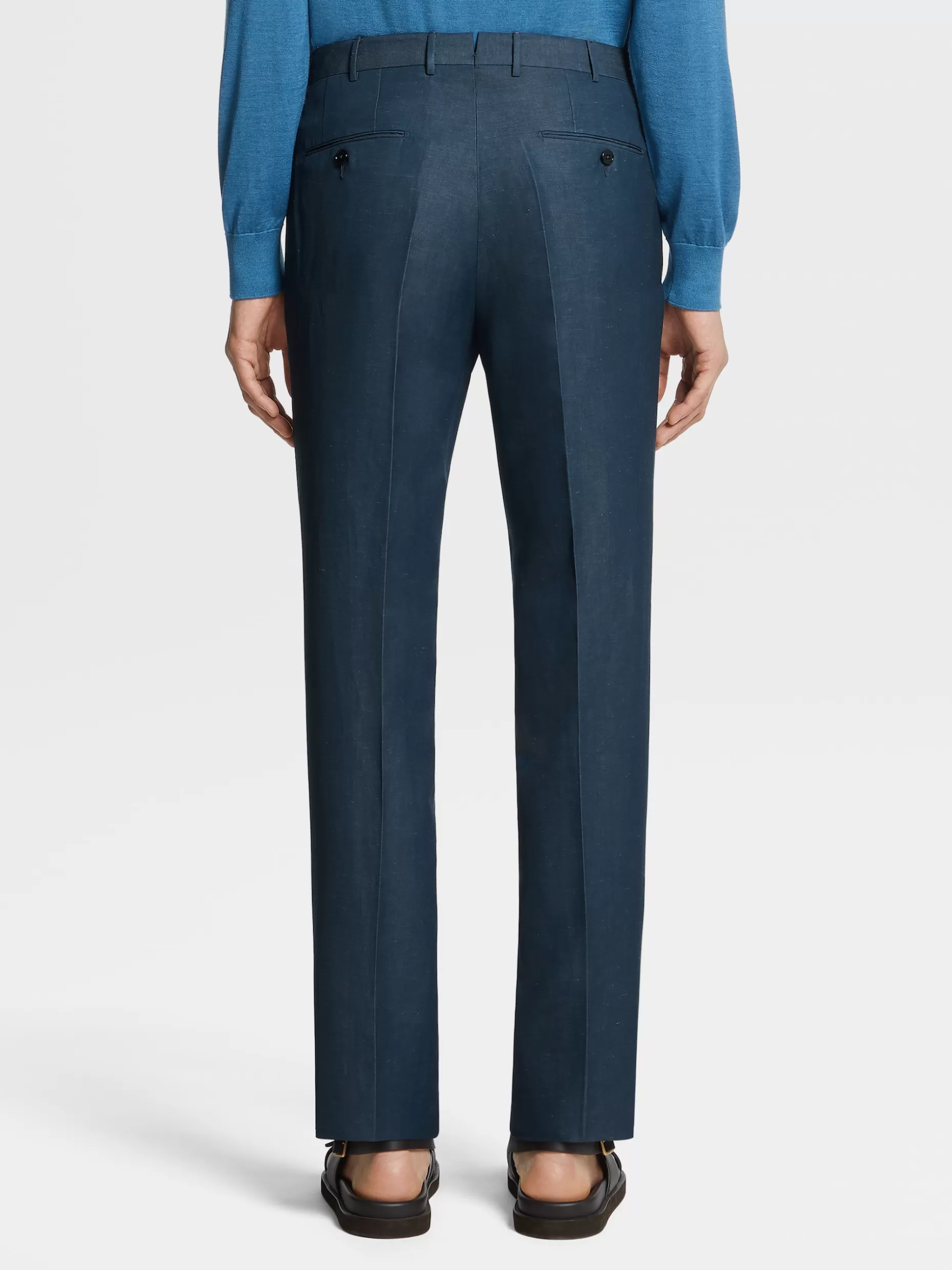 Men ZEGNA Trofeo™ Summer Wool And Linen Pants