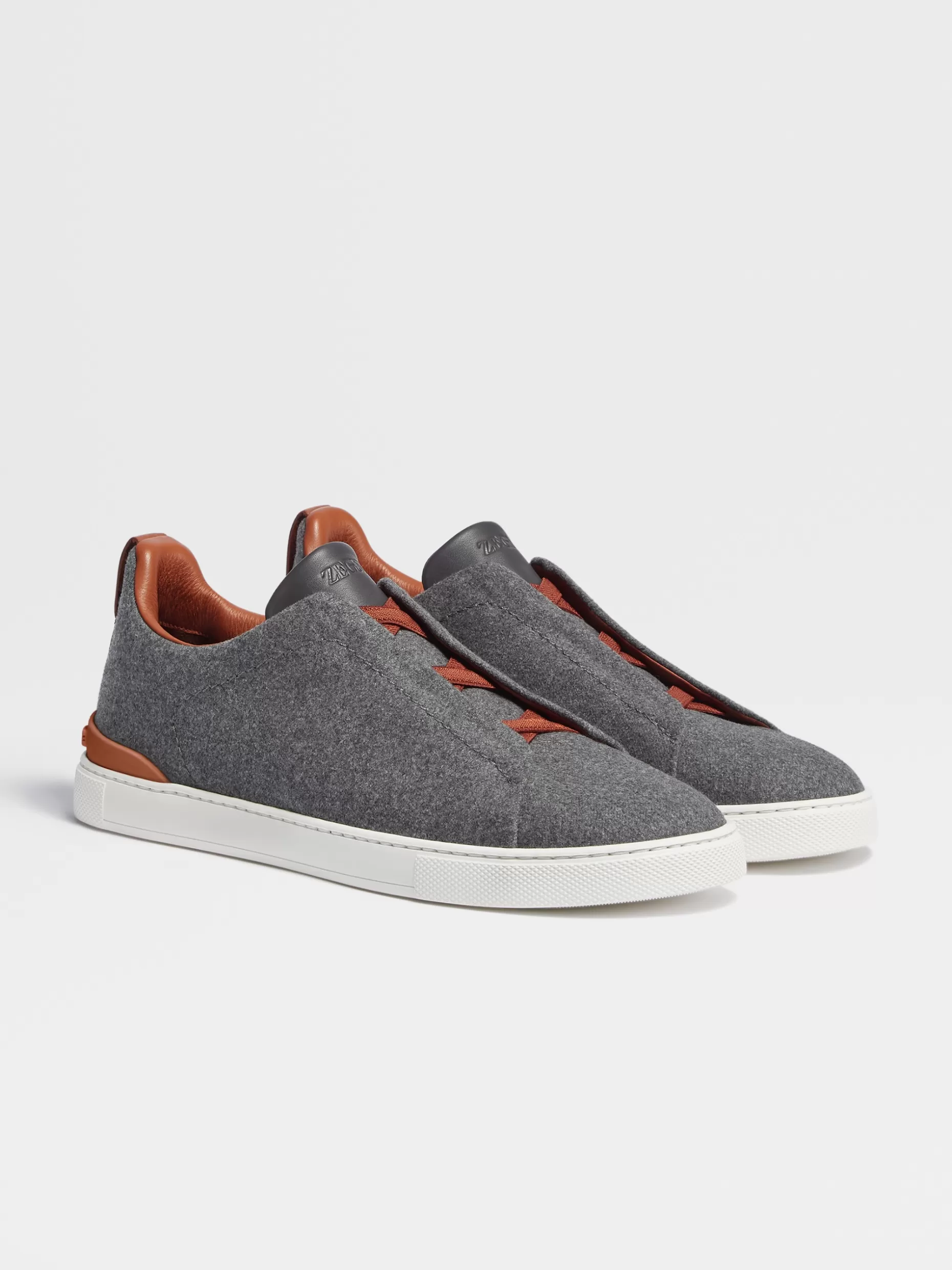 Men ZEGNA #Usetheexisting™ Wool Flannel Triple Stitch™ Low Top Sneakers