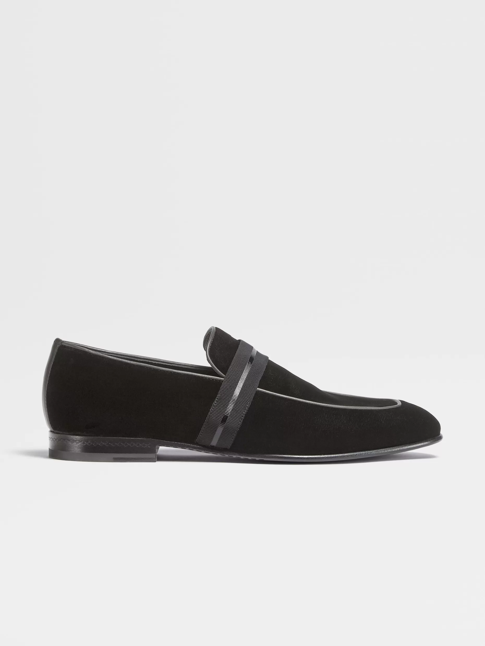 Men ZEGNA Velvet Lido Slip On Loafers