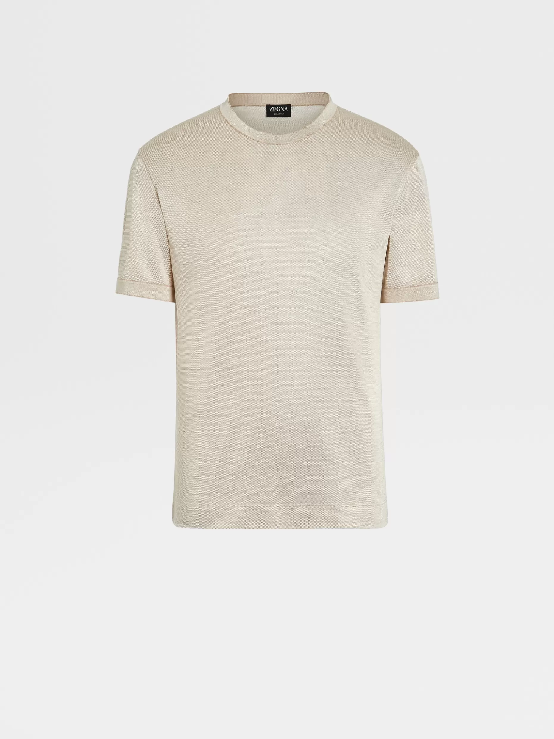 Men ZEGNA Silk Short-Sleeve T-Shirt