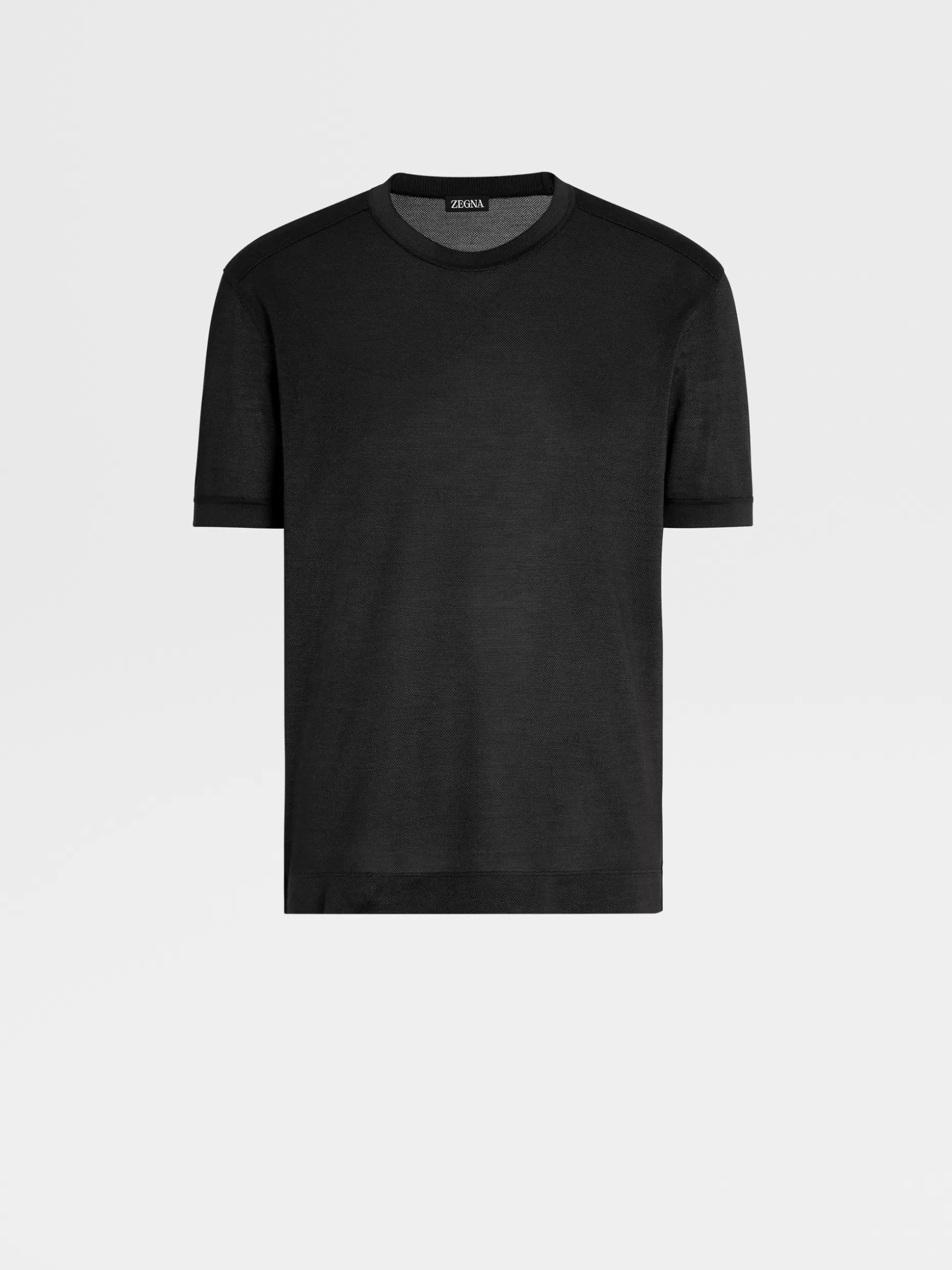 Men ZEGNA Silk Short-Sleeve T-Shirt